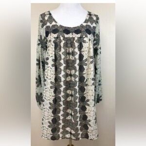 Free People Boho long sleeve babydoll dress size small